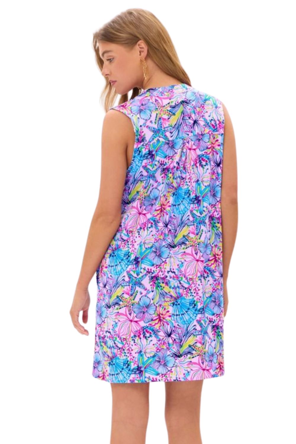 Dear Scarlett Womens Lizzy Sleeveless Relaxed Tank Dress, Lilac