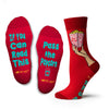 Two Left Feet Printed Adult Sock, Big Feet