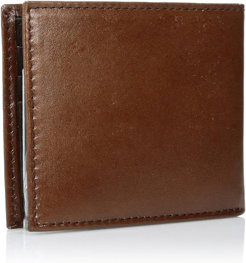 Ariat Mens Tonal Brown Floral Inlay Leather Bifold Wallet