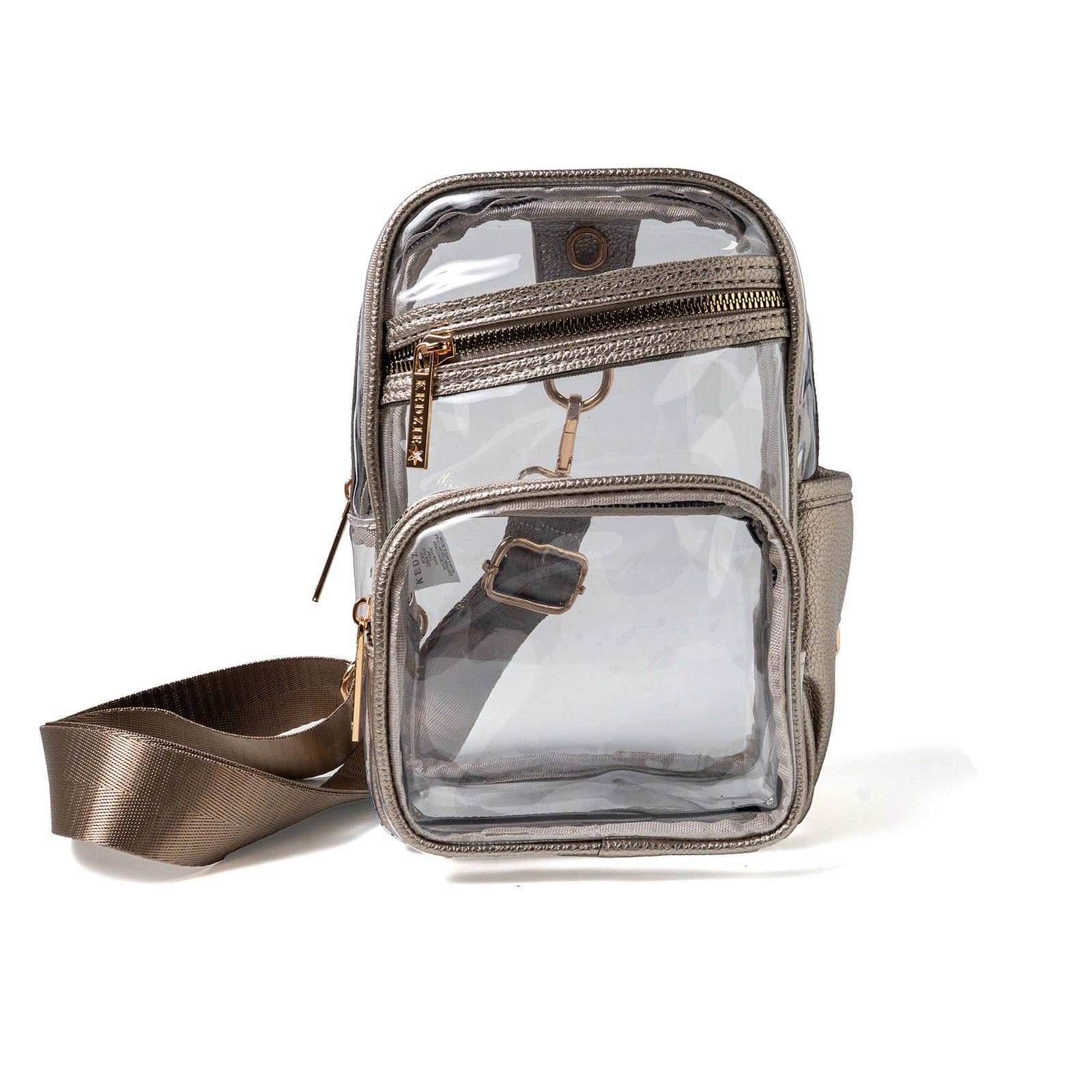 Kedzie Womens Clear Backstage Event Sling Crossbody Purse