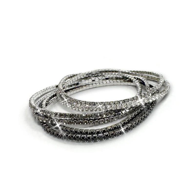 Jacqueline Kent Crystal Stretch Bracelet Set