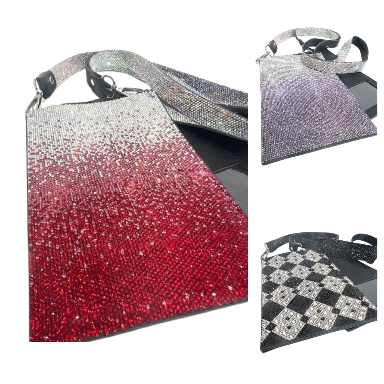 Jacqueline Kent Crystal Cellphone Crossbody Purse