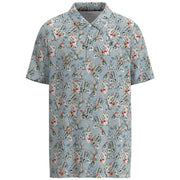 Hooey Mens The Weekender Denim with Floral Print Short Sleeve Polo Shirt