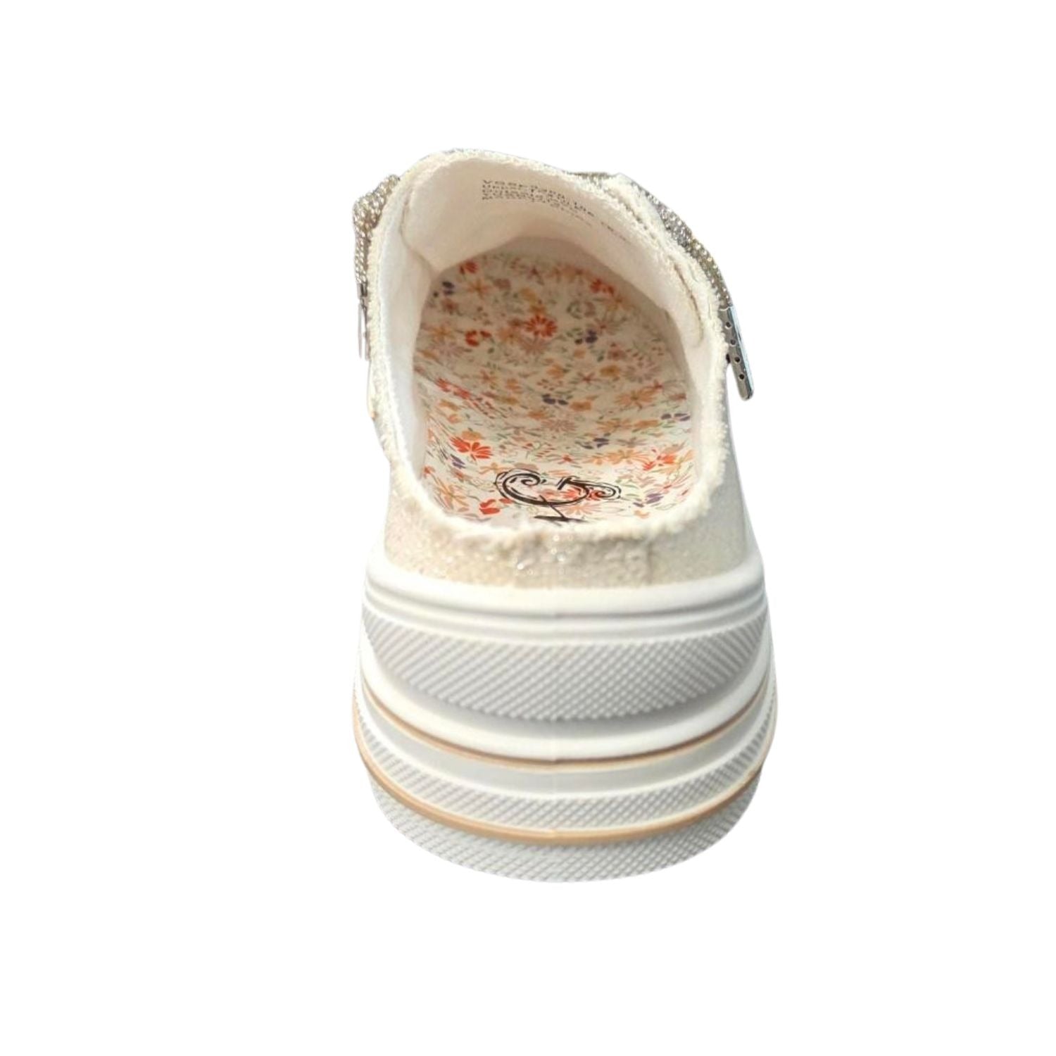 Very G Womens Aman Slip On Platform Sparkle Canvas Sneaker, Natural