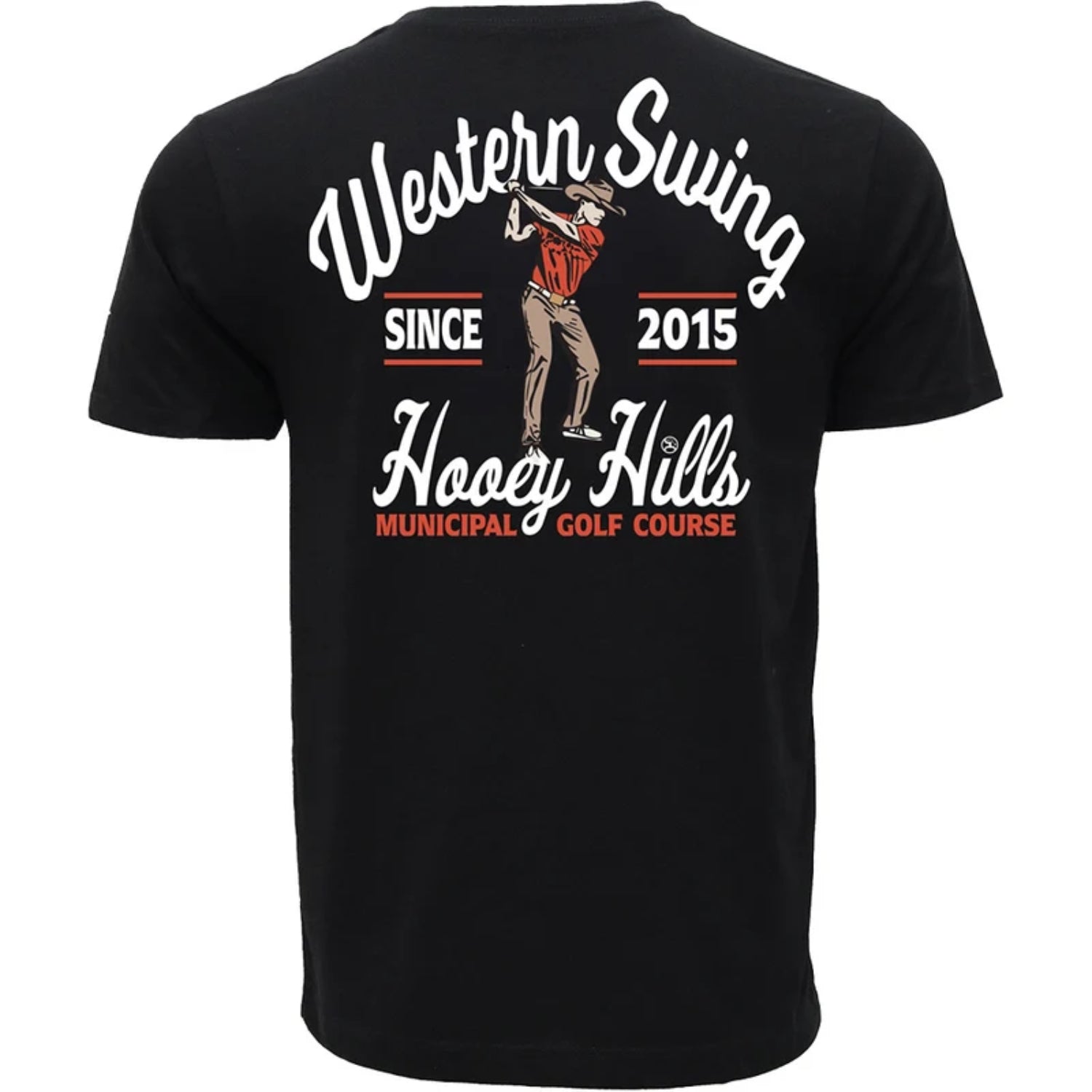 Hooey Men's "Cowboy Swing" Cowboy Golf T-shirt, Black