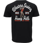 Hooey Men's "Cowboy Swing" Cowboy Golf T-shirt, Black