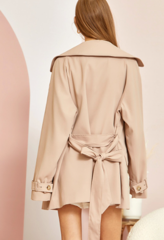 Andree by Unit Women's Classic Belted Oversized Fit Coat, Mocha