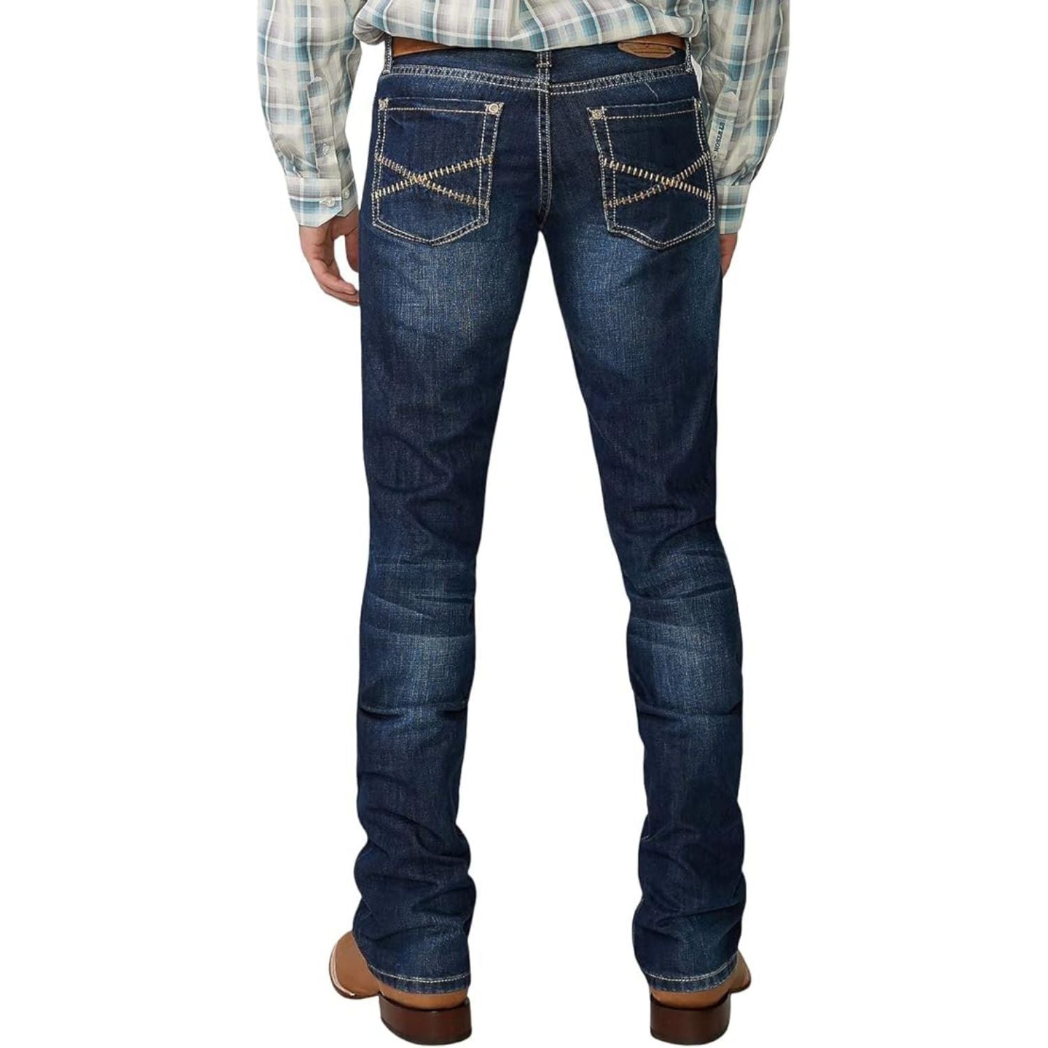 Stetson Mens Low Rise Slim Fit Bootcut Leg Denim Jeans