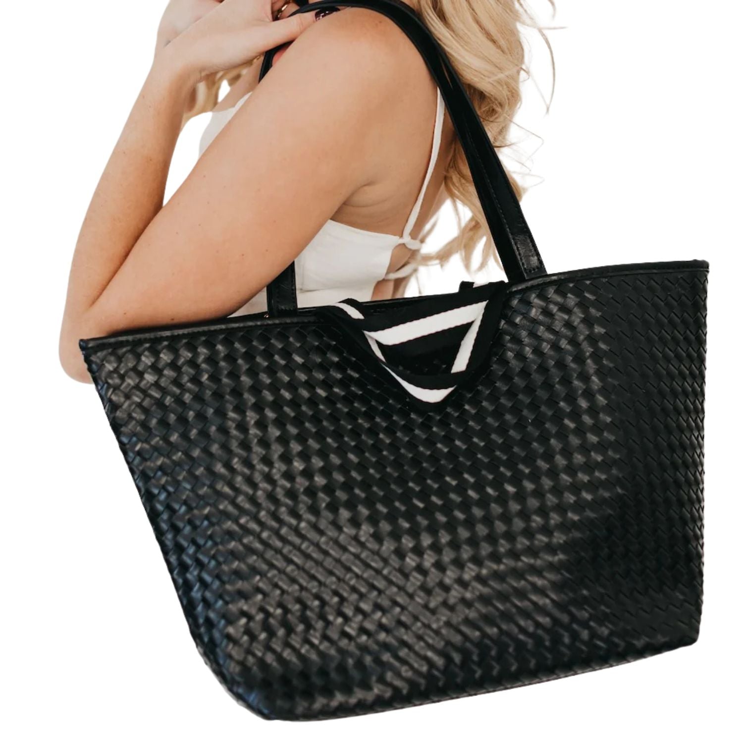 Pretty Simple Woven Tiffany Organizer Tote Bag