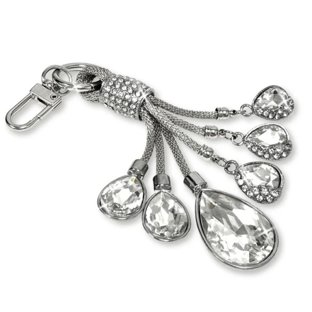 Jacqueline Kent Crystal Drop Purse Charm Keychain