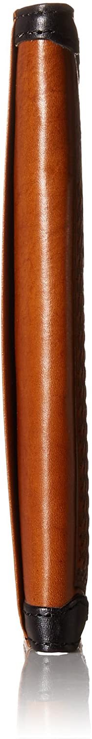 Ariat Mens Floral Basketweave Leather Rodeo Checkbook Wallet