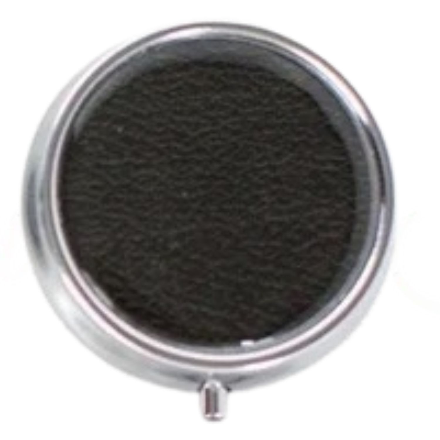 Wellness Keeper Mens Pocket-Sized Silver-Tone Pill Case