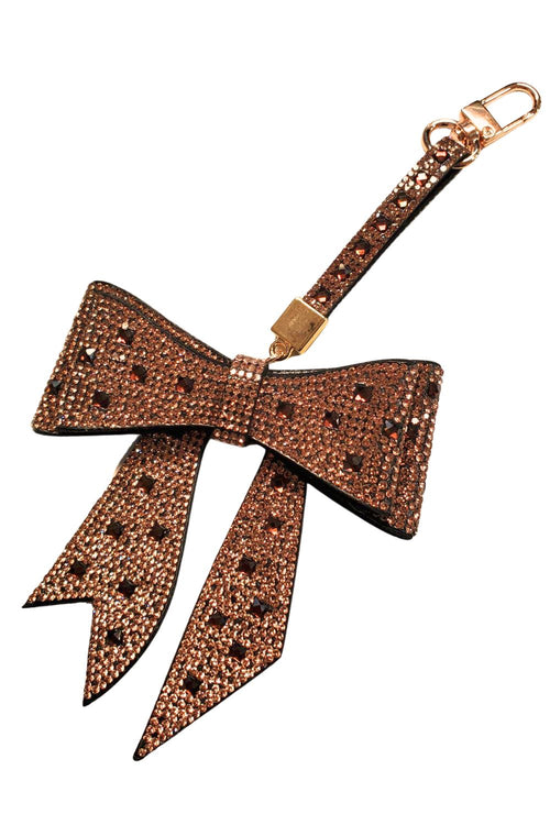 Jacqueline Kent La Creme de Cocoa Crystal Collection Bow Purse Charm
