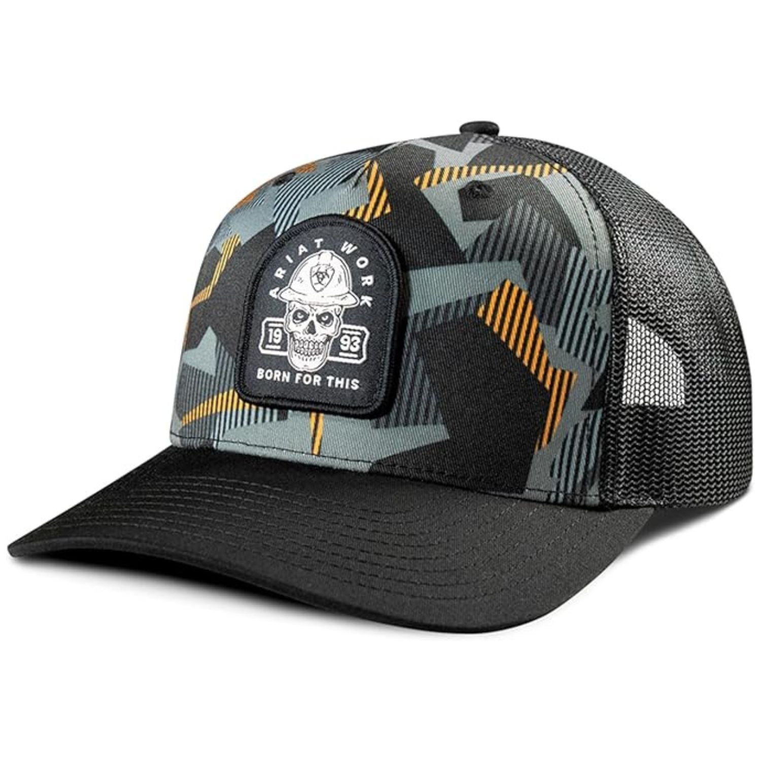 Ariat Mens Work Richardson Adjustable Snapback Trucker Cap Hat