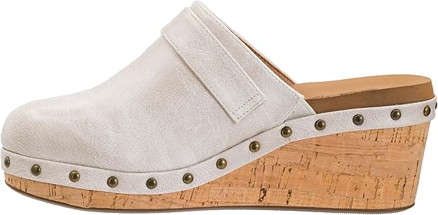 Corkys Footwear Womens Who Knew Studded Slip On 2.5 Inch Wedge Clogs