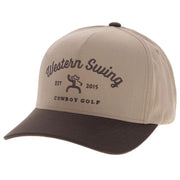 Hooey Mens Cowboy Golf Western Swing Logo Adjustable Snapback Cap Hat, Tan/Brown