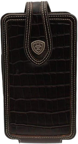 Ariat Leather Canvas Shield Concho Knife Sheath (Digital Camo, 3.75 inch)