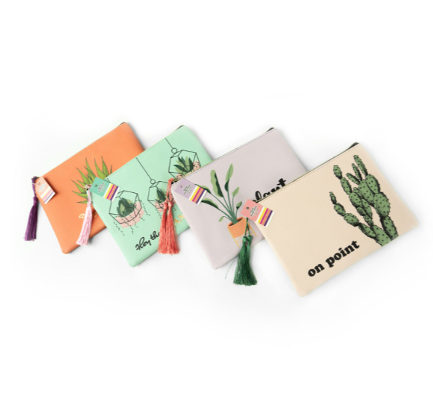 Olivia Moss Plant Perfection Cosmetic Make Up Bag, Aloe Gorgeous, Fancy Plants