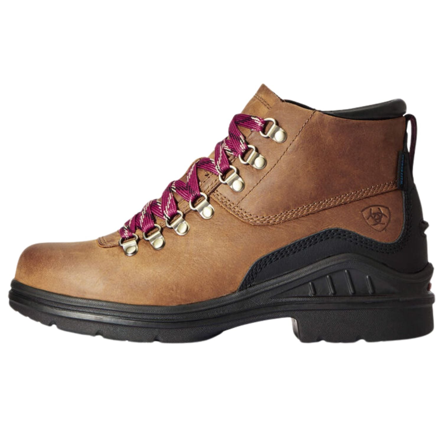 Ariat Womens Barnyard Lace H2O Waterproof Boot, Weathered Brown