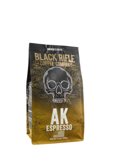 Black Rifle Coffee Company, AK-47 Espresso, Medium Roast, Whole Bean, 12 oz Bag