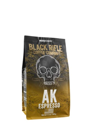 Black Rifle Coffee Company, AK-47 Espresso, Medium Roast, Ground, 12 oz Bag