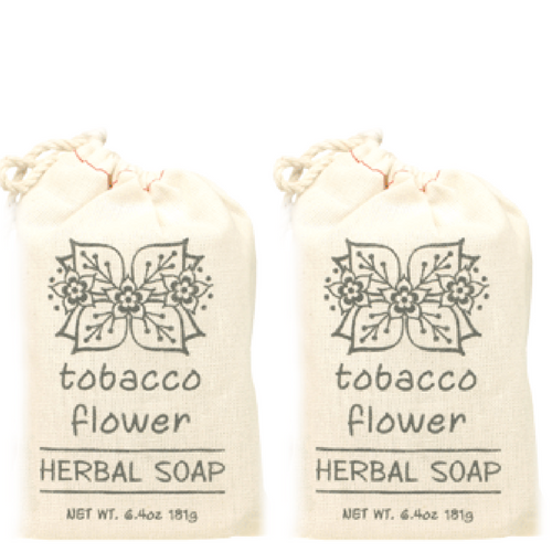 Greenwich Bay Trading Co. Herbal Soaps in a Sack, 6.4oz, Tobacco Flower, 2 Pack