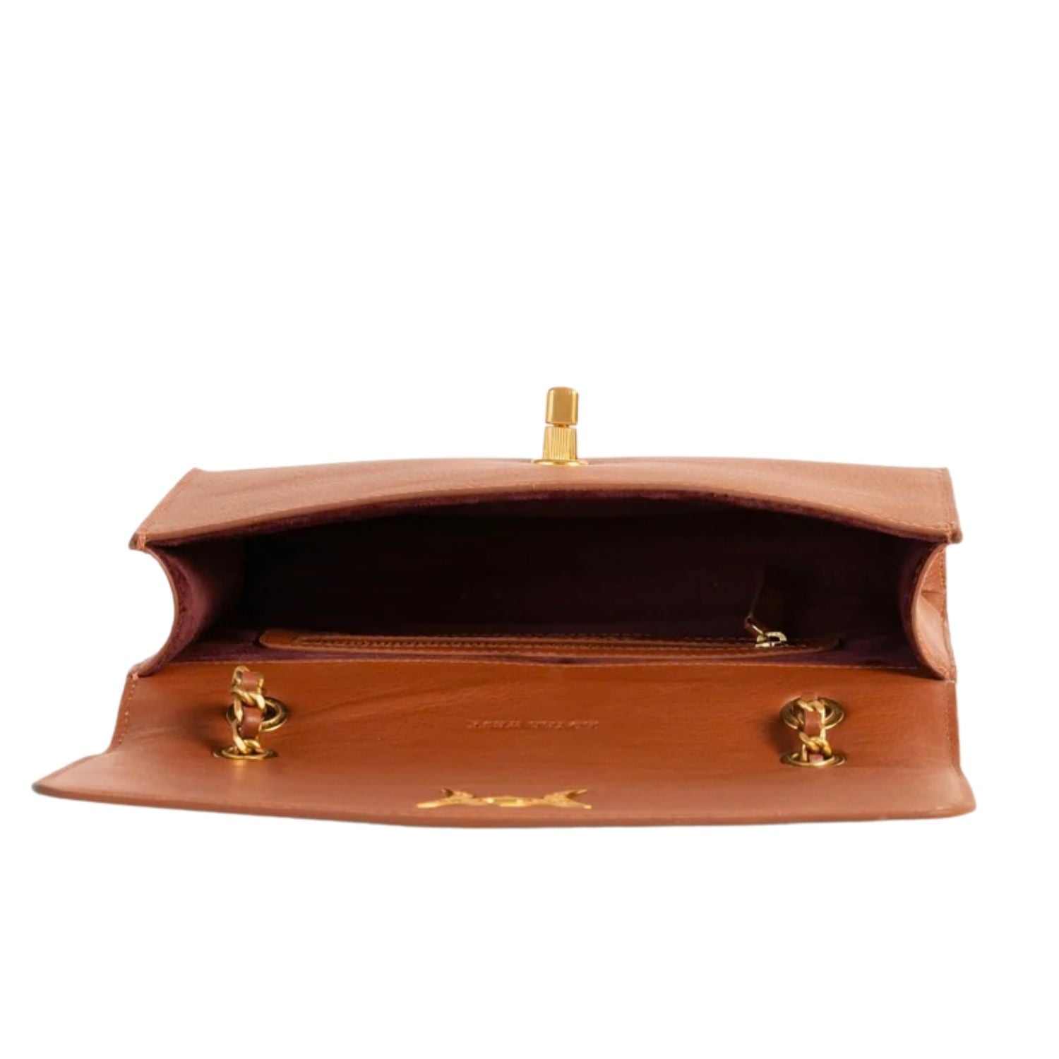 Loyal West Savi Small Embossed & Grained Leather Handbag - Amber Glow