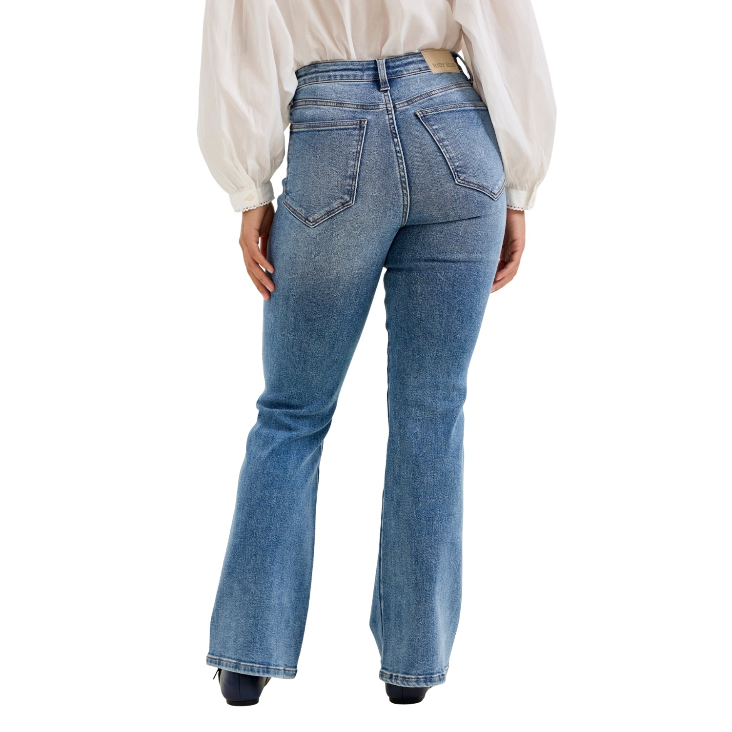 Judy Blue Short Inseam High Waist Tummy Control Daisy Bootcut Jeans