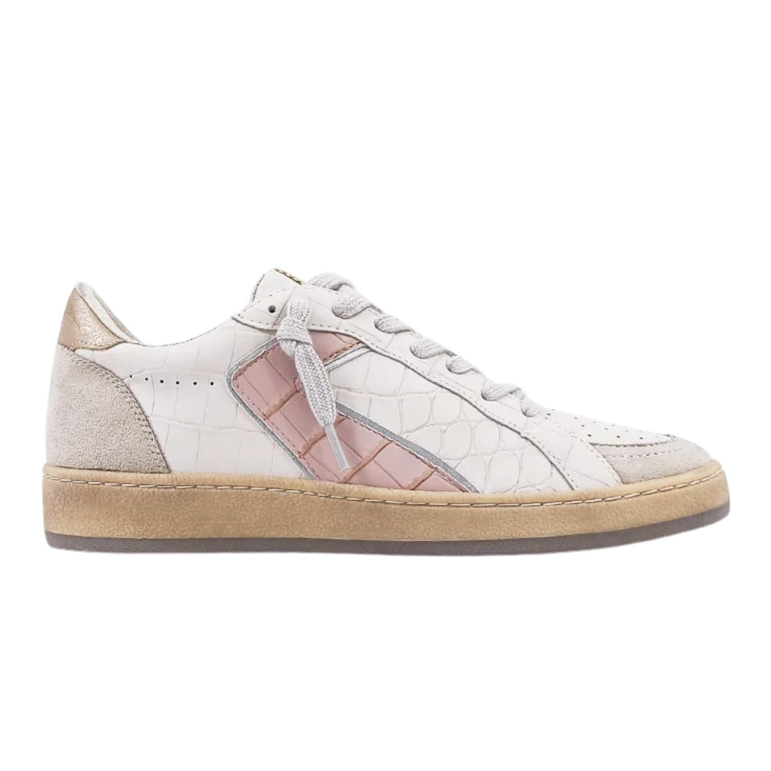 Shu Shop Womens Salma Vintage Fashion Sneakers, Mauve Croco