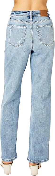 Judy Blue Womens High Waist Straight Fit Denim Jeans