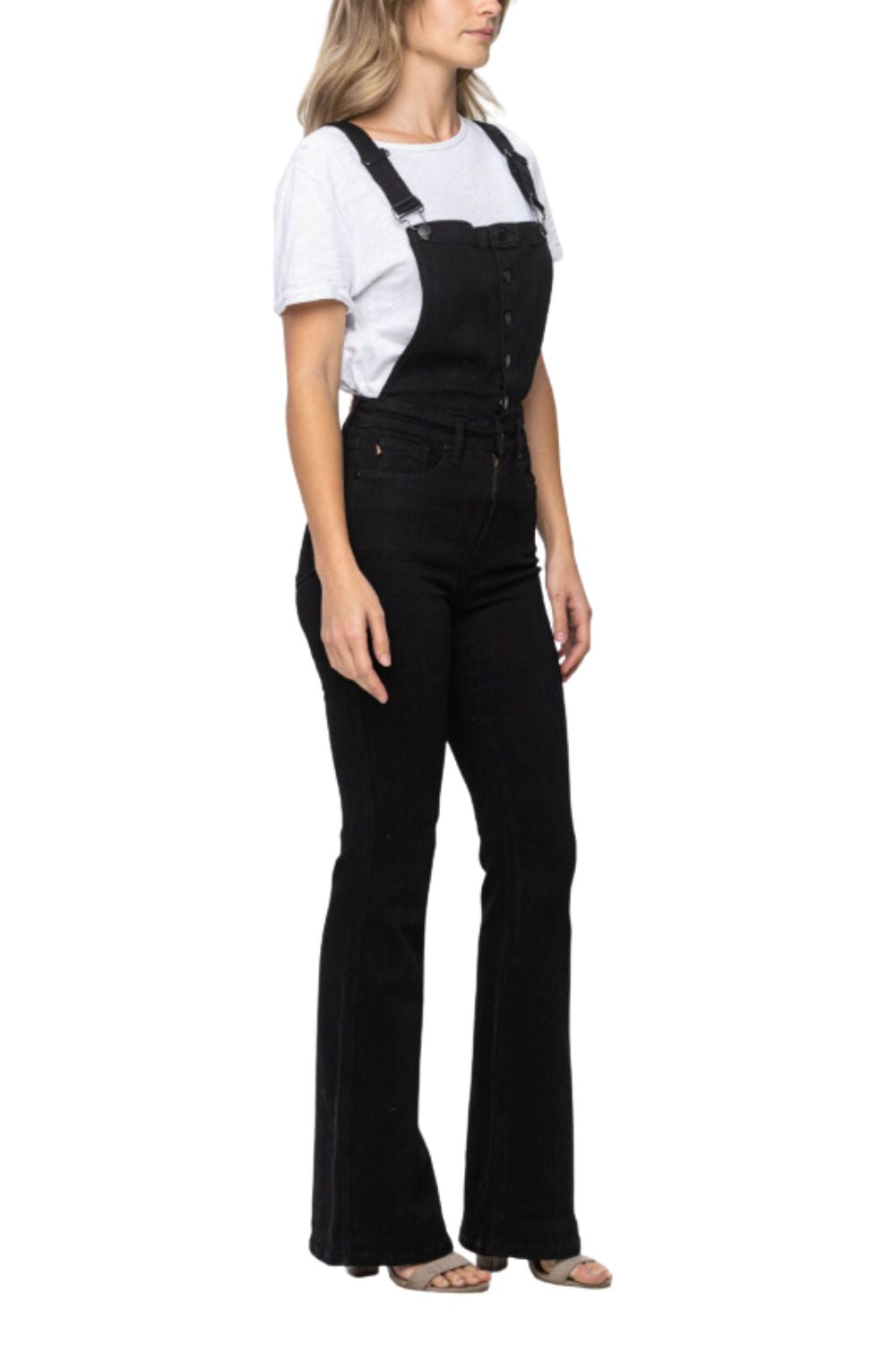 Judy Blue Womens Tummy Control Denim Overalls, Small