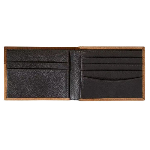 Ariat Mens Floral Embossed Leather Bifold Western Wallet