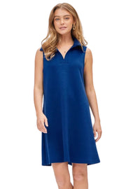 Dear Scarlett Womens Cruise Sleeveless Travel Dress, Azure Navy