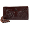 Ariat Womens Victoria Tooled Leather Clutch Wallet