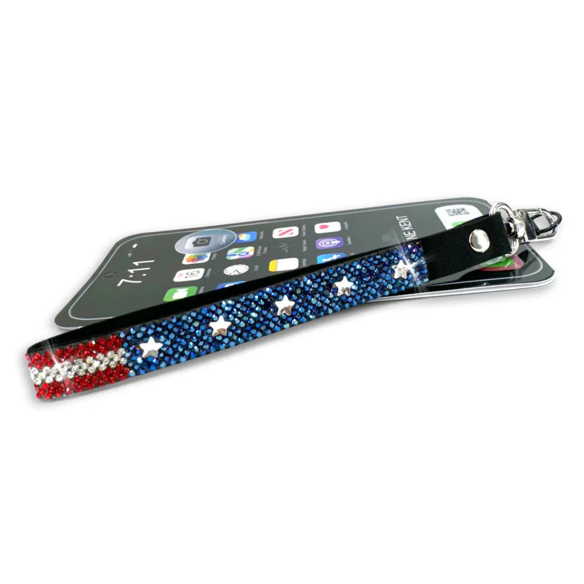 Jacqueline Kent Red White Blue Phone Wrist Strap