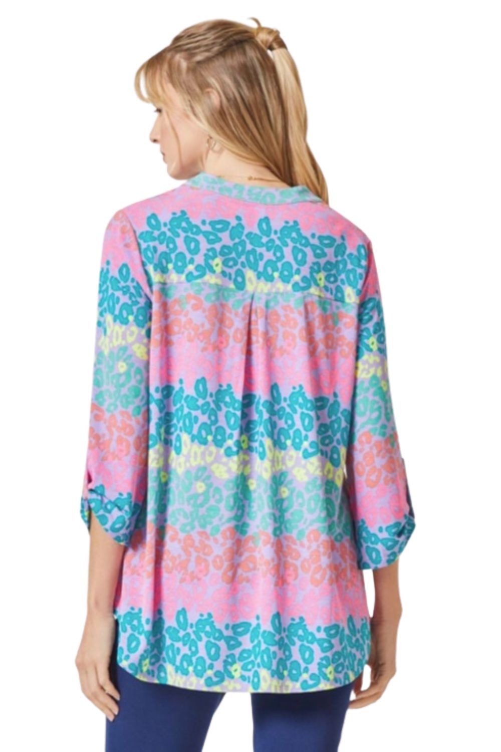 Dear Scarlett Womens Lizzy Relaxed Flowy High Low Blouse