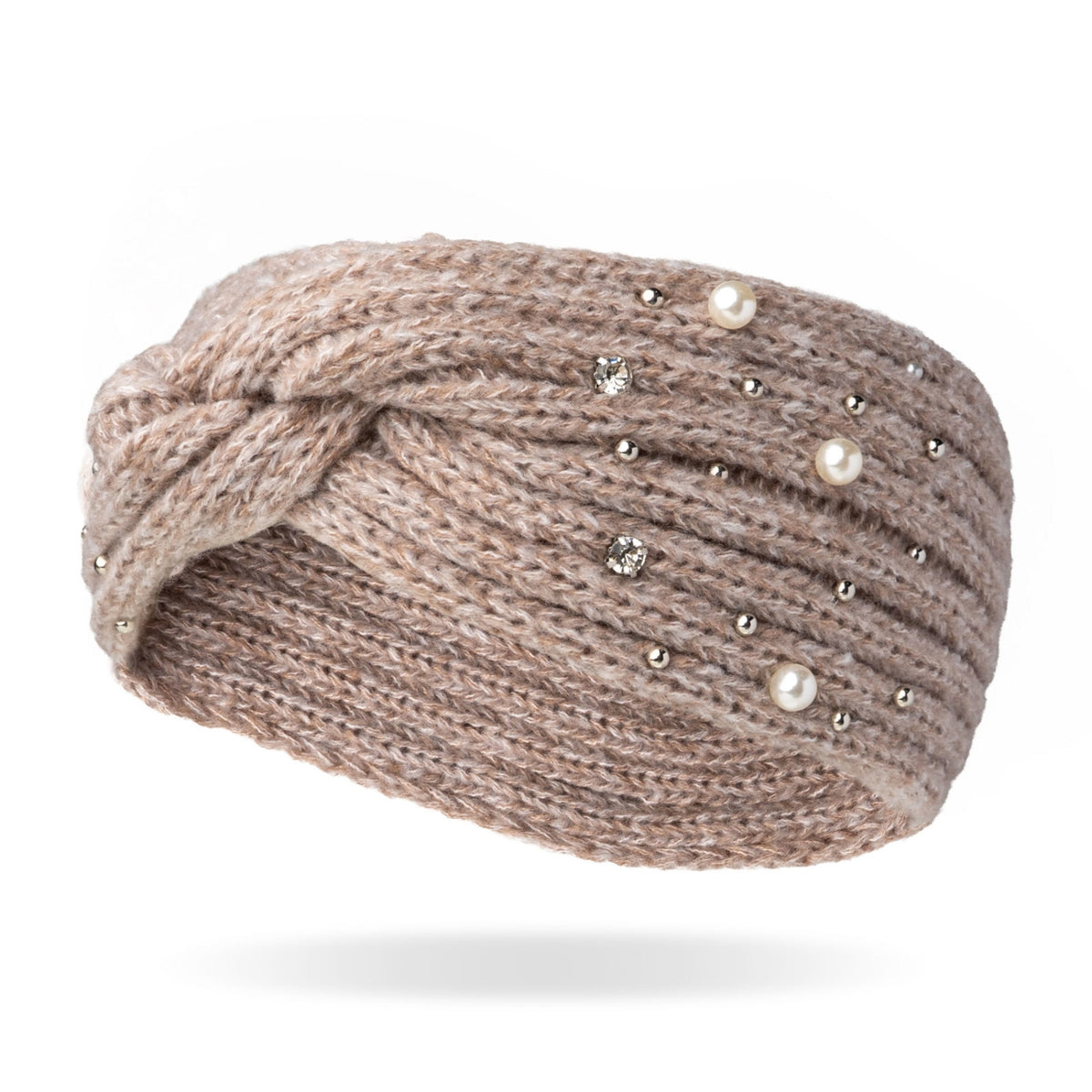 Britt's Knits Rhinestone and Pearl Starlight Headwarmer