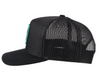 Hooey Mens Zenith Hybrid Bill, Flat or Curved Snapback Hat Cap, Black