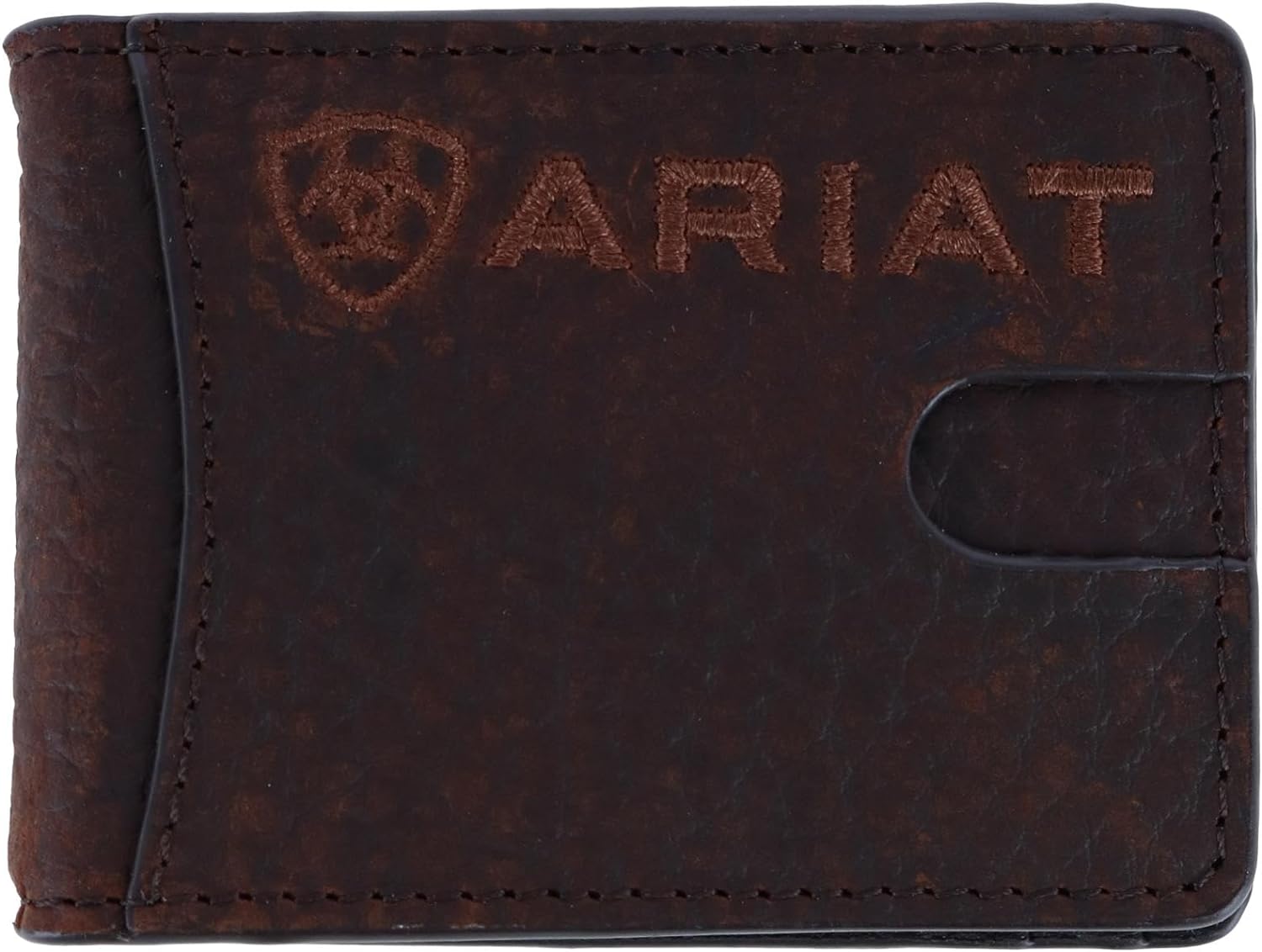 Ariat Mens Bull Hide Leather Money Clip Bifold