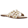 Shu Shop Womens Donatella Studded Slide Sandals, Bone