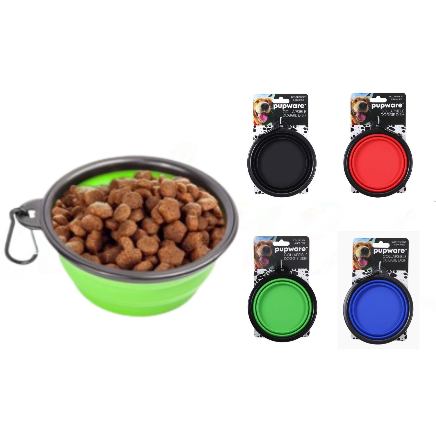 Pupware Collapsible BPA-Free Silicone Travel Doggie Dish Bowl