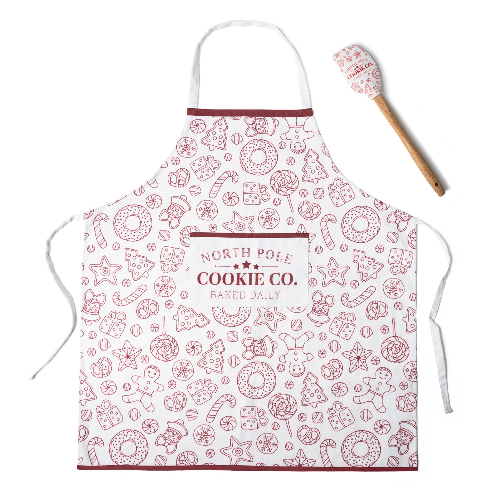 Krumbs Kitchen Home Sweet Holidays Christmas Apron & Spatula Gift Set