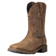 Ariat Mens Hybrid Patriot H2O Waterproof Western Leather Boot