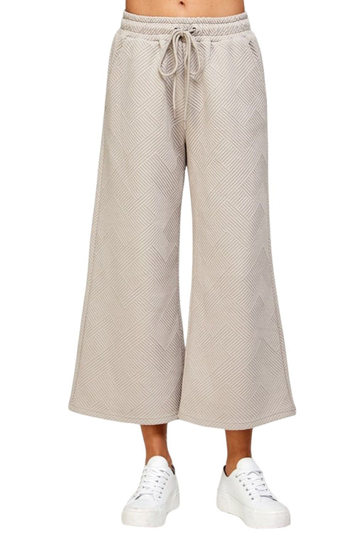 See and Be Seen Womens Textured Cropped Wide Pants