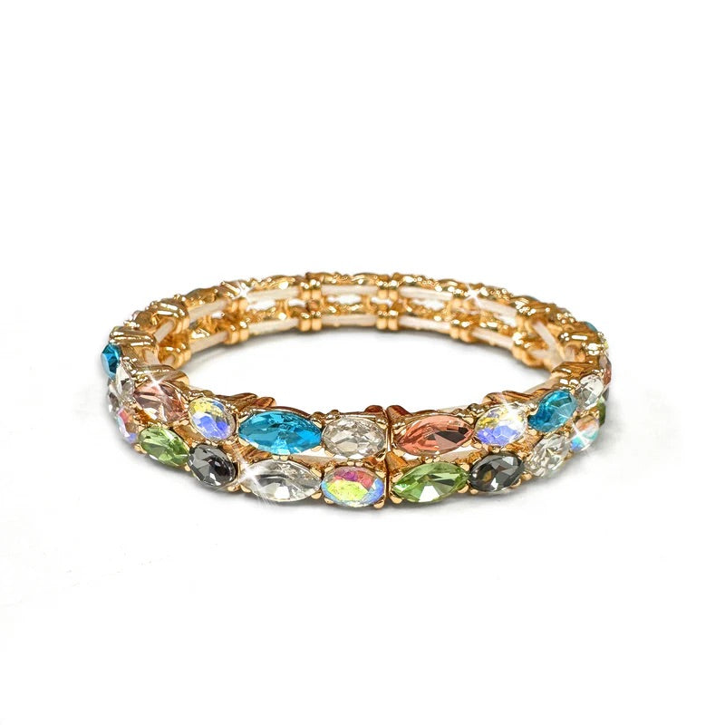 Jacqueline Kent Mermaid Rhinestone Stretch Bracelet