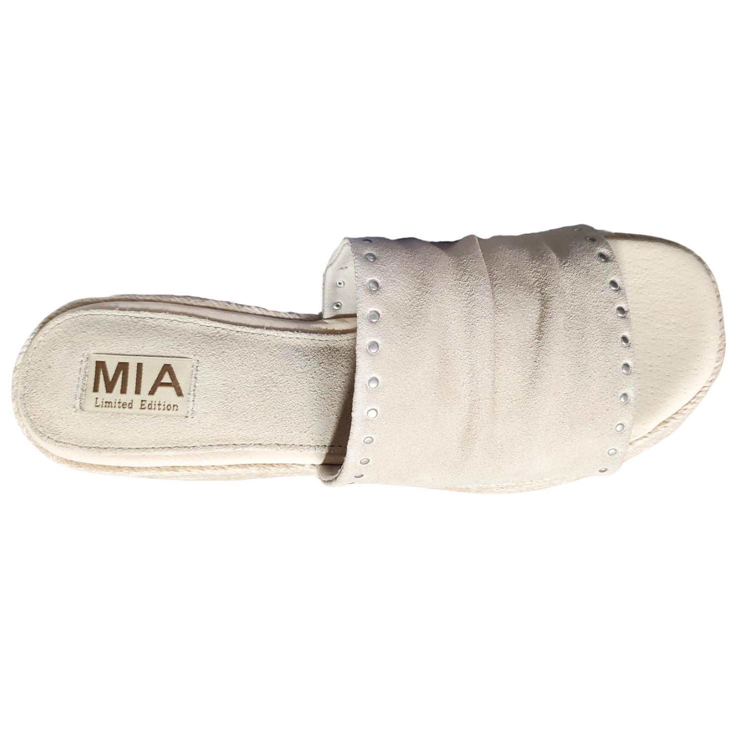 Mia Womens Palmira Slip On Platform Wedge Sandal, Sand