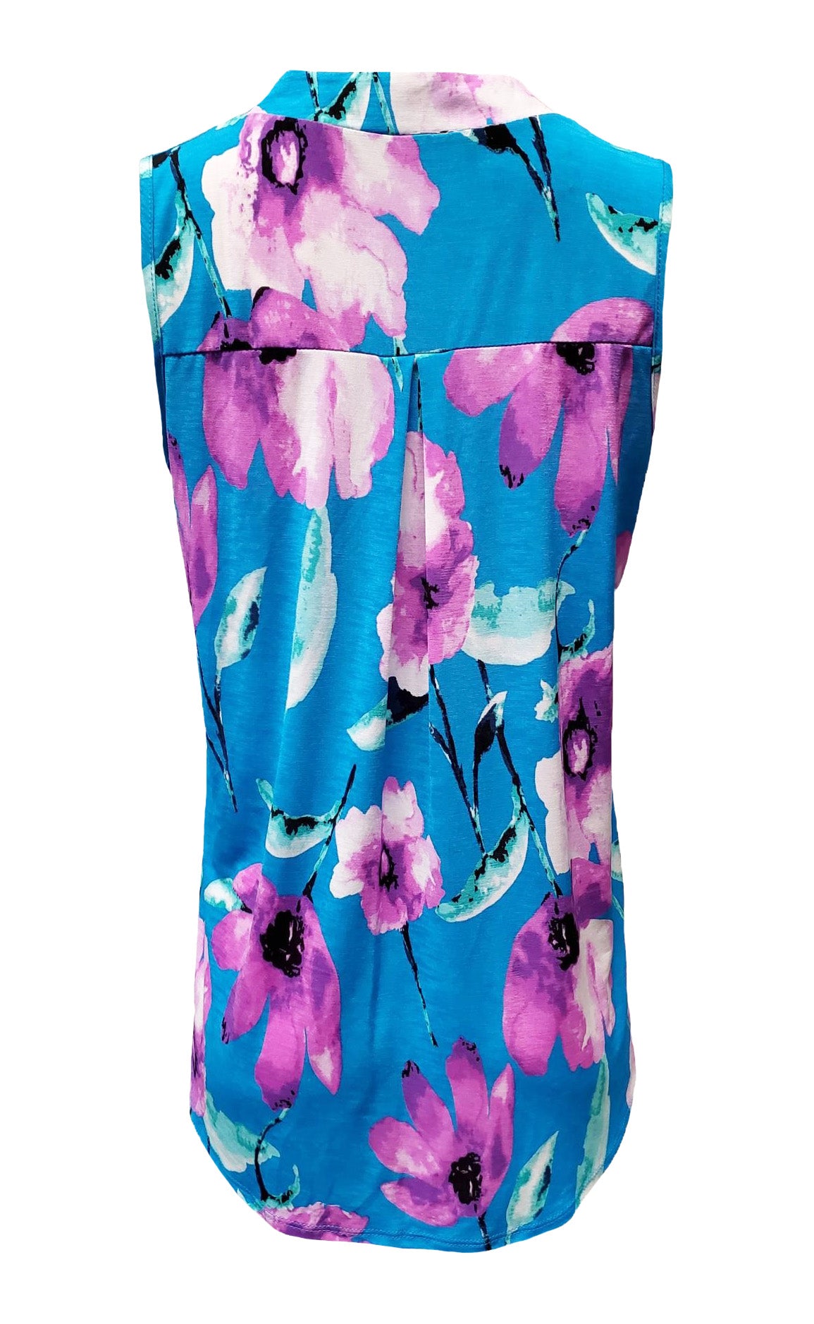 HoneyMe Womens Sleeveless Floral Print Blouse Top