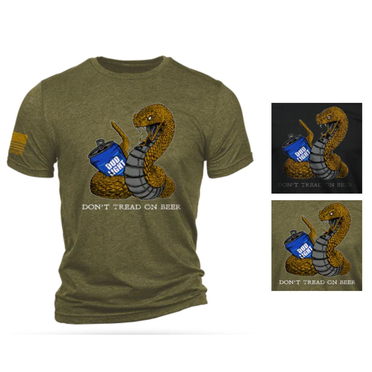 Nine Line Mens "Don't Tread on Beer" Graphic Short Sleeve T-Shirt