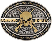 Montana Silversmiths Cover Fire Chris Kyle Attitude Belt Buckle