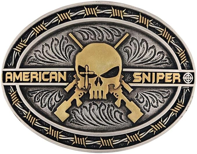 Montana Silversmiths Cover Fire Chris Kyle Attitude Belt Buckle